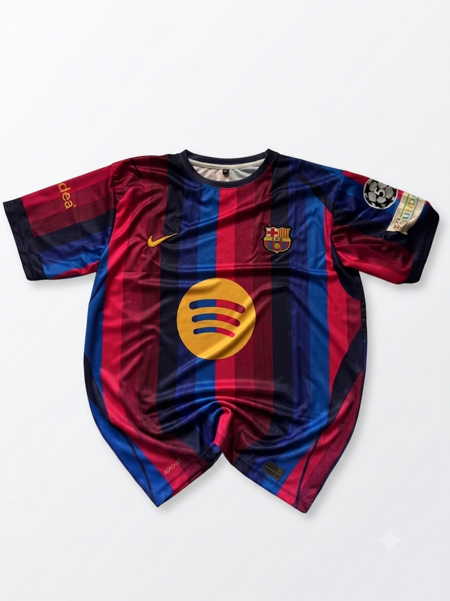 Barcelona 26/27 Home Kit | Embroidery Half Sleeves