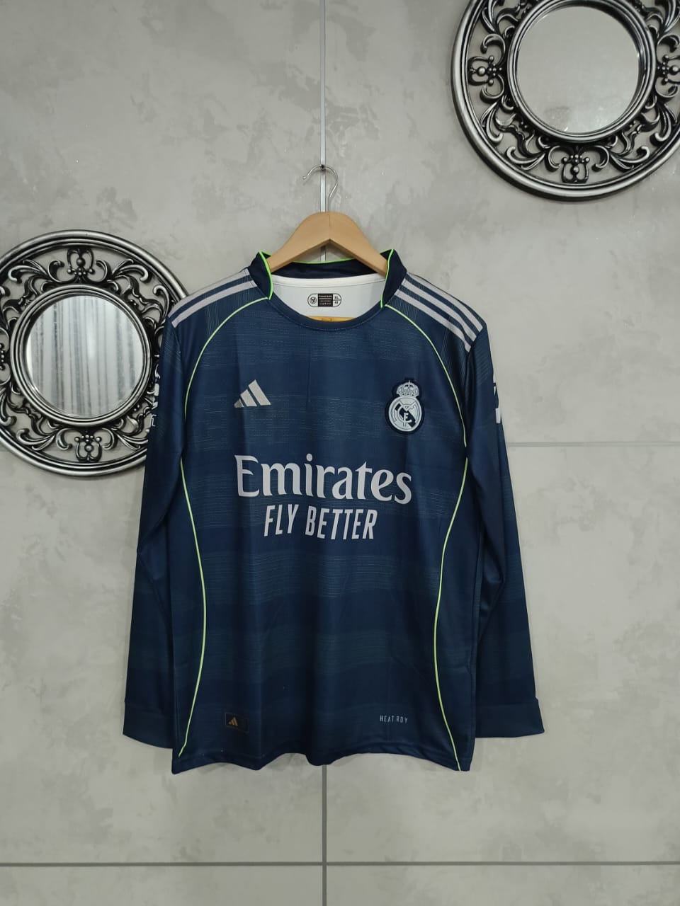REAL MADRID 2025-26 AWAY KIT FULL SLEEVE PREMIUM EMBROIDERY