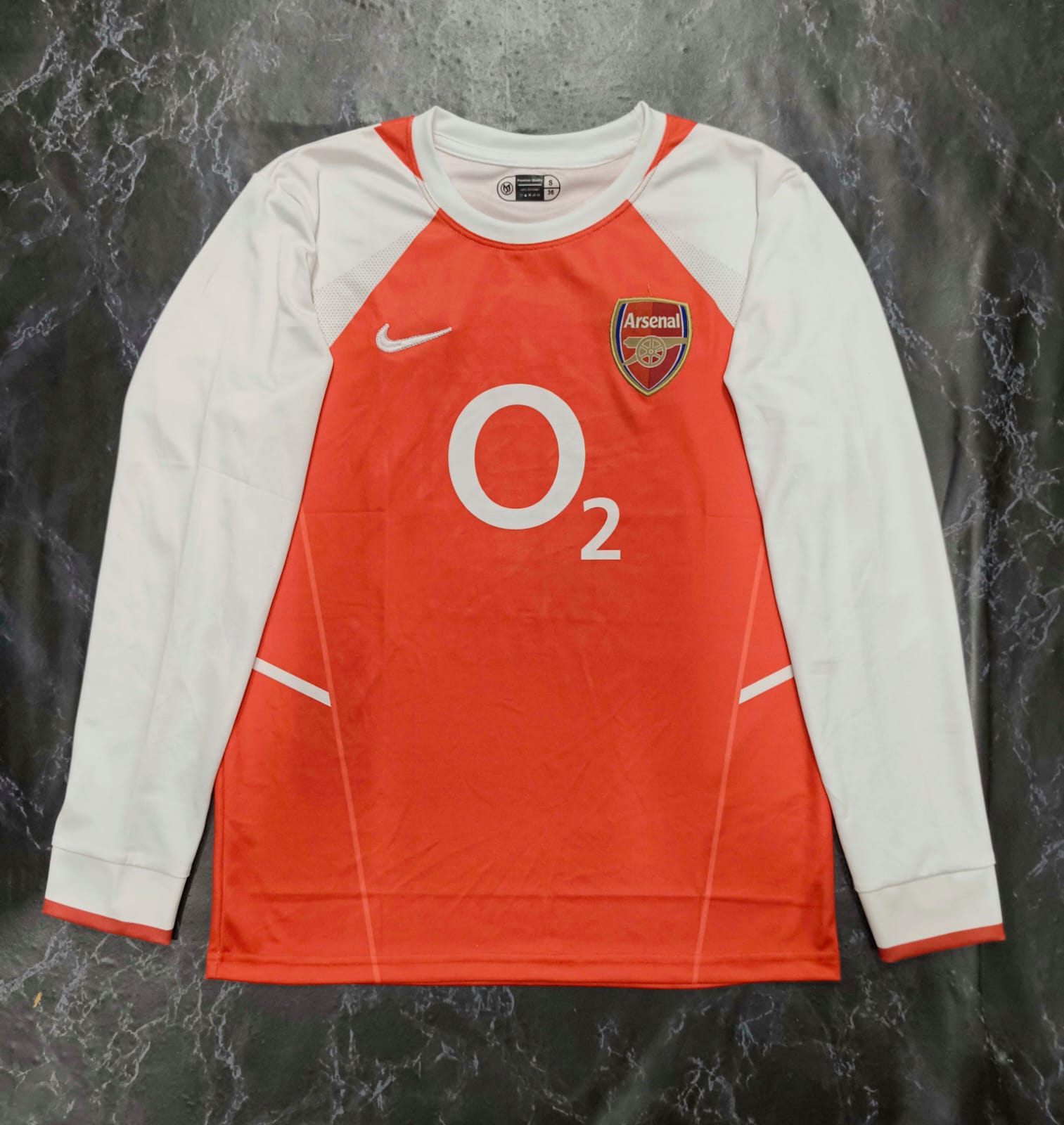 2002-04 ARSENAL HOME KIT FULL SLEEVE RETRO PREMIUM EMBROIDERY