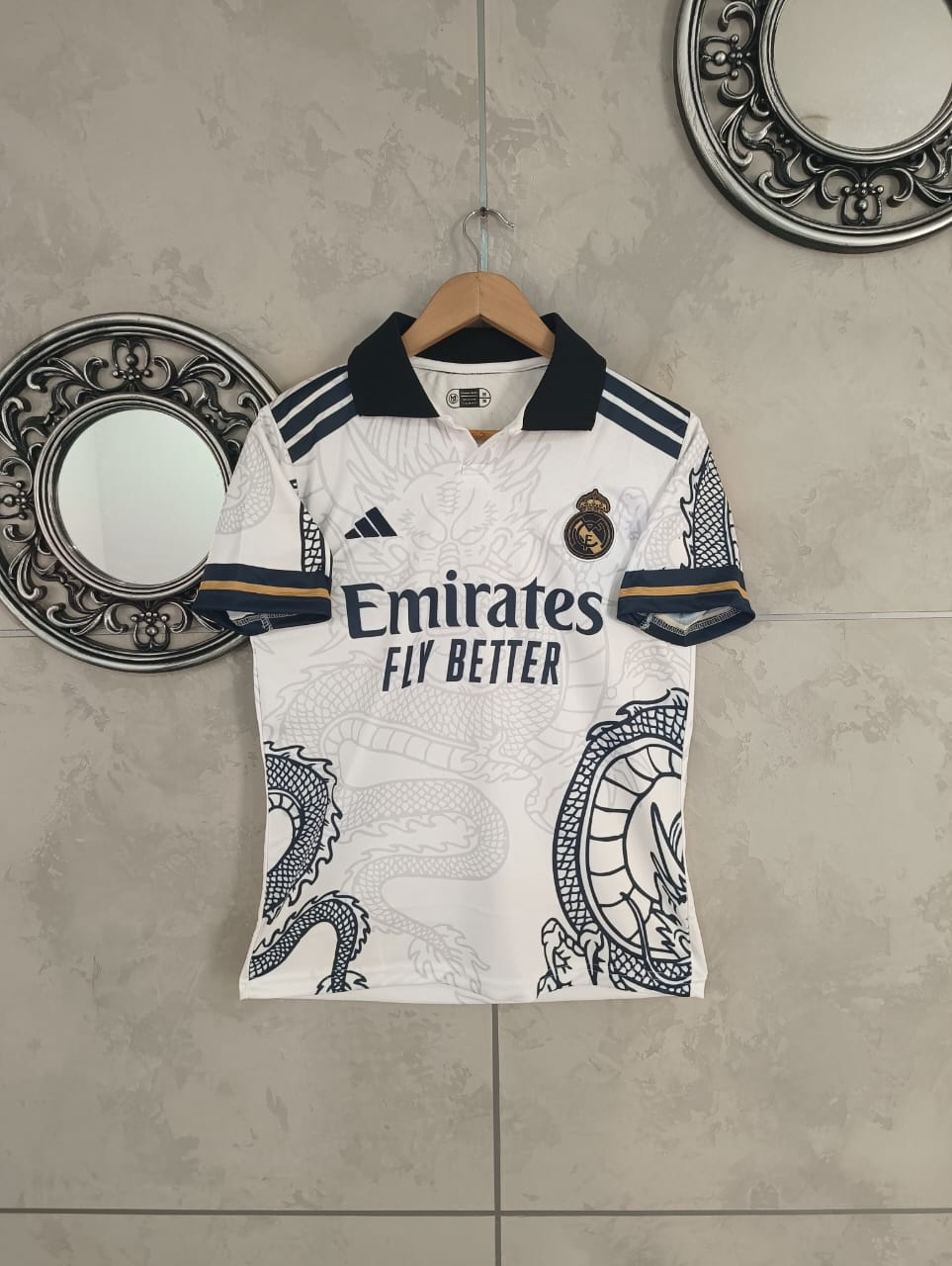 REAL MADRID WHITE DRAGON EDITION PREMIUM EMBROIDERY