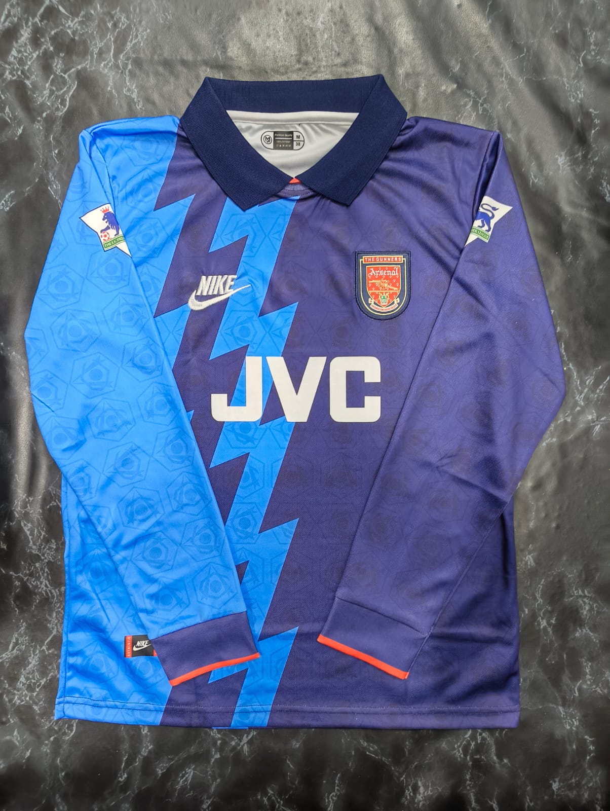 VINTAGE RETRO 1995-96 ARSENAL FC AWAY KIT PREMIUM EMBROIDERY