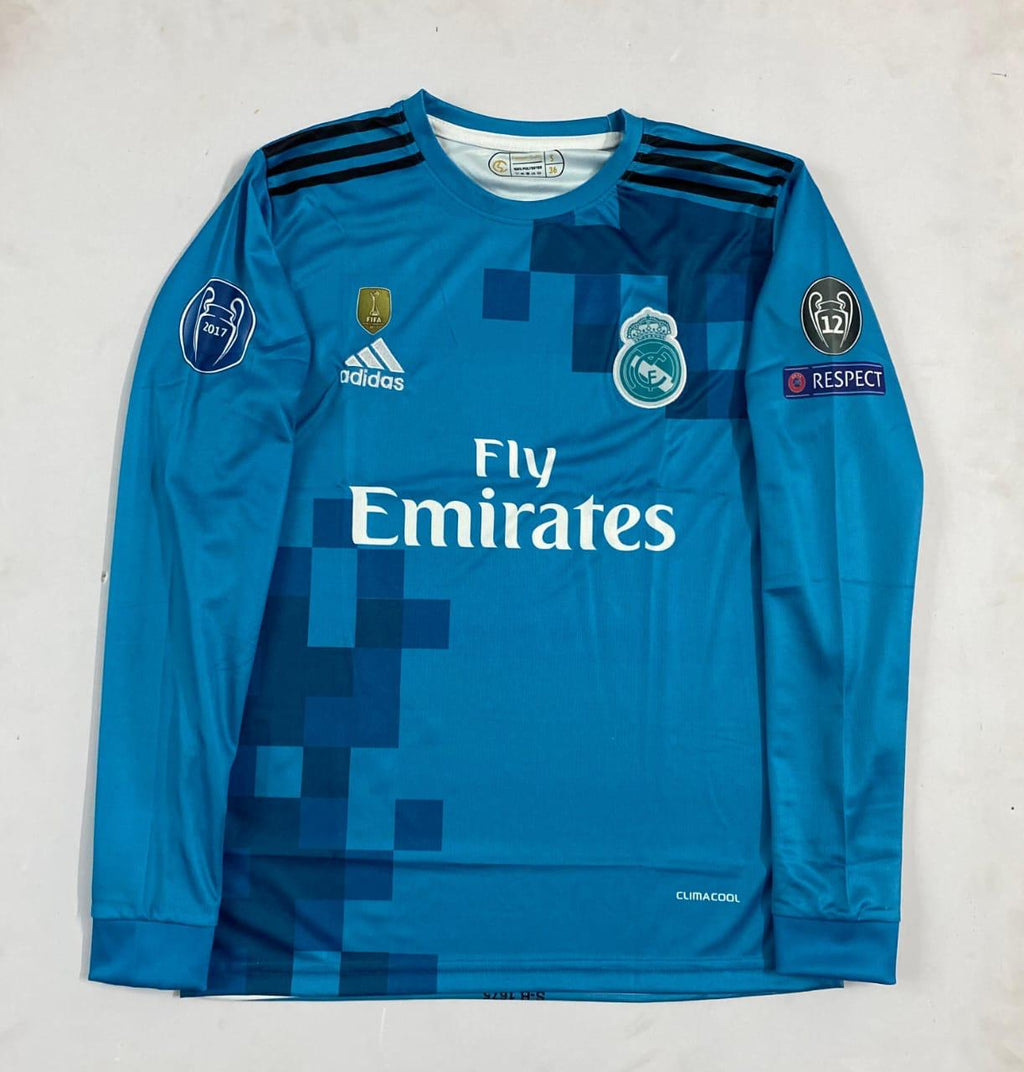 REAL MADRID 2017-18 THIRD KIT FULL SLEEVE PREMIUM EMBROIDERY
