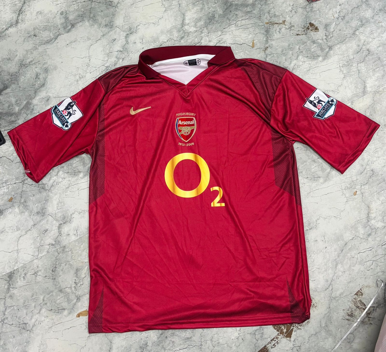 VINTAGE ARSENAL 2005-06 HOME KIT FIVESLEEVE PREMIUM EMBROIDERY
