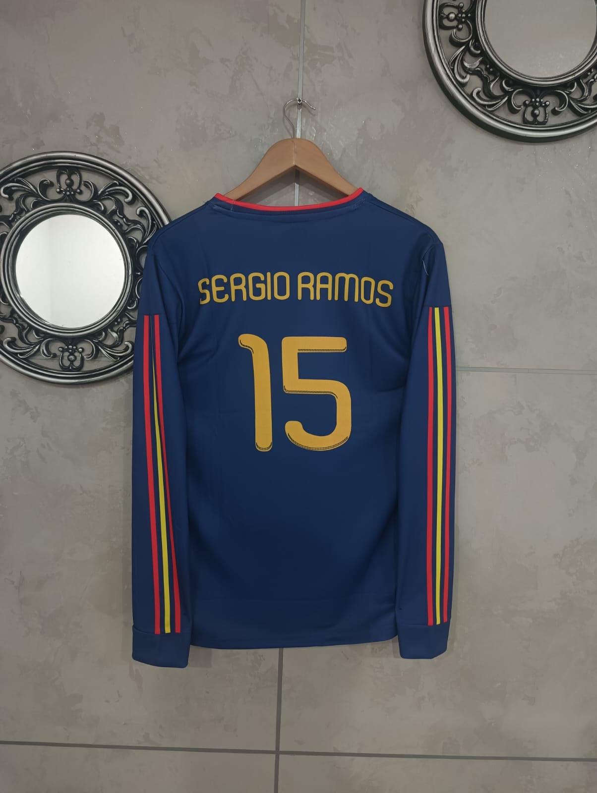 RETRO SPAIN 2010 WORLD CUP AWAY PREMIUM EMBROIDERY
